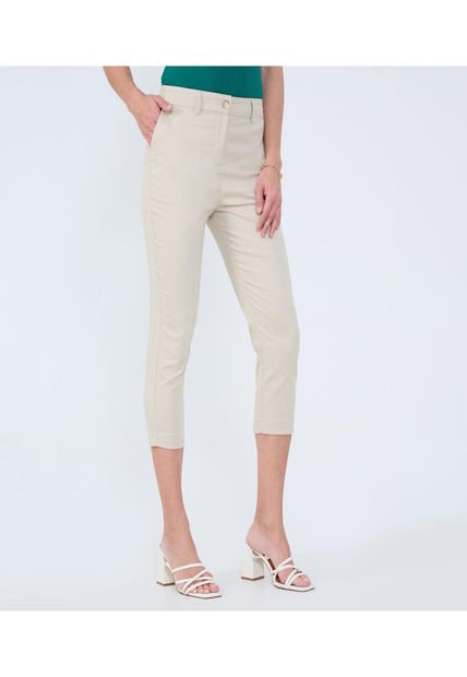 Pantalon Para Mujer Capri Color Beige Marca Ostu #40070771