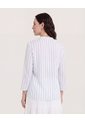 Blusa Basica Manga ¾  Para Mujer Crudo Ostu de Ostu