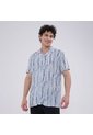 Camisa Para Hombre Manga Corta Sin Bolsillo Color Azul  Marca Ostu #60010709 de Ostu