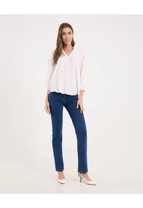 Jean Para Mujer Regular Color Azul  Marca Ostu #40160446