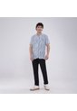 Camisa Para Hombre Manga Corta Sin Bolsillo Color Azul  Marca Ostu #60010709 de Ostu