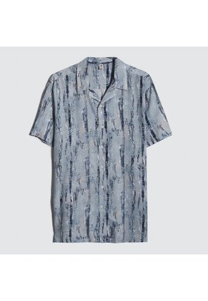 Camisa Para Hombre Manga Corta Sin Bolsillo Color Azul  Marca Ostu #60010709