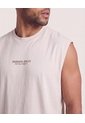 Camiseta Sin Manga Estampada  Para Hombre Café Ostu de Ostu