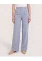 Pantalón Fluido Tiro Alto  Para Mujer Gris Ostu de Ostu