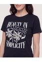 Camiseta Basica Screen  Para Mujer Negro Ostu de Ostu