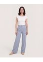 Pantalón Fluido Tiro Alto  Para Mujer Gris Ostu de Ostu