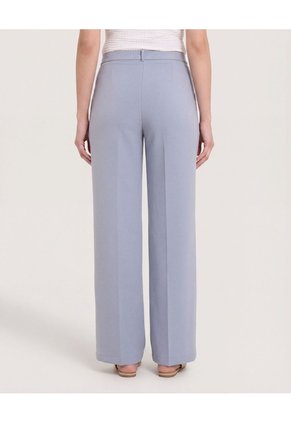 Pantalón Fluido Tiro Alto Para Mujer Gris Ostu