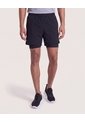 Bermuda Running Reflectiva  Para Hombre Negro Ostu de Ostu