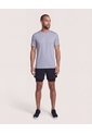 Bermuda Running Reflectiva  Para Hombre Negro Ostu de Ostu