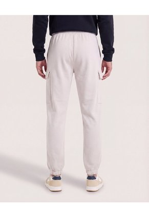 Jogger Con Bolsillos Cargo  Para Hombre Beige Ostu
