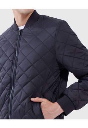 Chaqueta Para Hombre Bomber Color Negrocarbon Marca Ostu #60080107