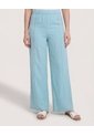 Pantalón Amplio Con Elastico  Para Mujer Azul Ostu de Ostu