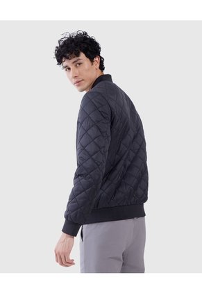 Chaqueta Para Hombre Bomber Color Negrocarbon Marca Ostu #60080107