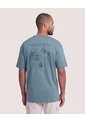 Camiseta Relaxed Estampado Nature  Para Hombre Verde Ostu de Ostu