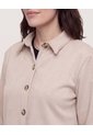 Chaqueta Desestructurada  Para Mujer Beige Ostu de Ostu