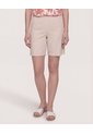Short Clásico Tiro Alto  Para Mujer Beige Ostu de Ostu