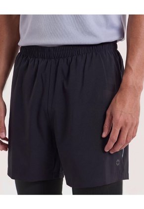 Bermuda Running Reflectiva  Para Hombre Negro Ostu