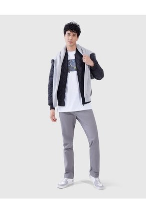 Chaqueta Para Hombre Bomber Color Negrocarbon Marca Ostu #60080107