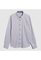 Camisa Para Hombre Manga Larga Con Bolsillo Color Azul  Marca Ostu #60010685 de Ostu