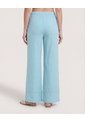 Pantalón Amplio Con Elastico  Para Mujer Azul Ostu de Ostu