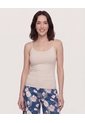 Top Básico De Tiras  Para Mujer Beige Ostu de Ostu