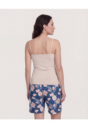 Top Básico De Tiras  Para Mujer Beige Ostu