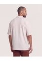 Camisa Manga Corta Resort  Para Hombre Café Ostu de Ostu