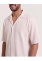 Camisa Manga Corta Resort  Para Hombre Café Ostu de Ostu
