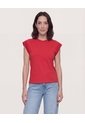 Camiseta Basica Boxi  Para Mujer Rojo Ostu de Ostu