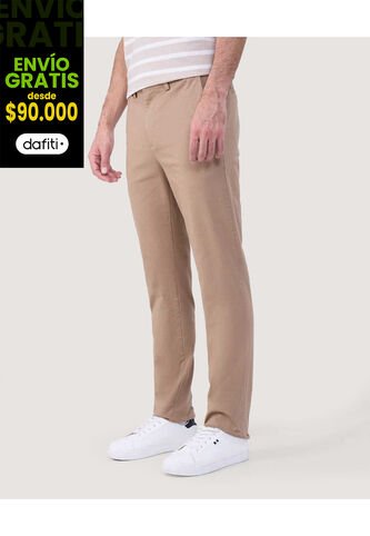 Pantalon Para Hombre Chino Color Café Claro Marca Ostu #60070418 Ostu