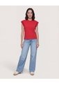 Camiseta Basica Boxi  Para Mujer Rojo Ostu de Ostu