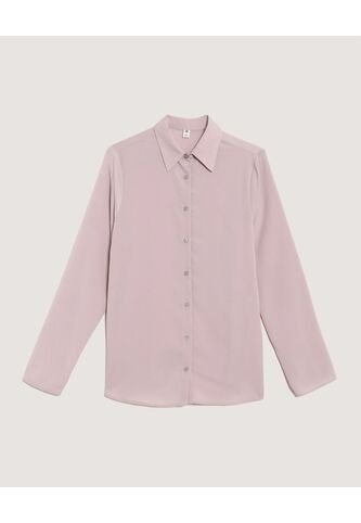 Camisa  Para Mujer Manga Larga Color Beige Marca Ostu #40010351 Ostu