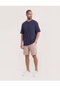 Bermuda Cargo Con Bolsillos Laterales  Para Hombre Café Ostu de Ostu
