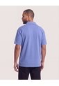 Polo Oversize Con Cuello Clásico  Para Hombre Azul Ostu de Ostu