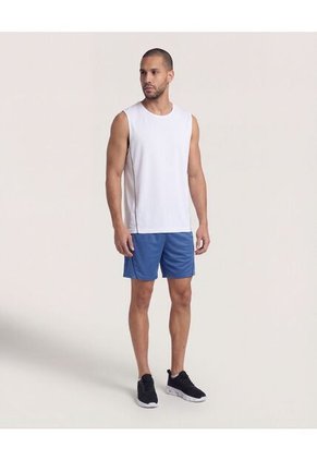 Bermuda  Para Hombre Deportiva Medio Color Azul Marca Ostu #60100514