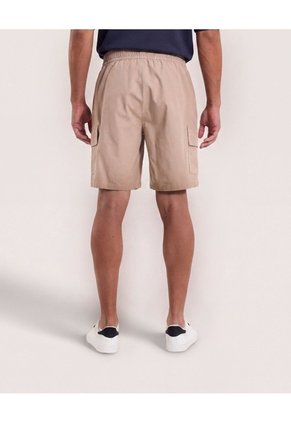 Bermuda Cargo Con Bolsillos Laterales Para Hombre Café Ostu