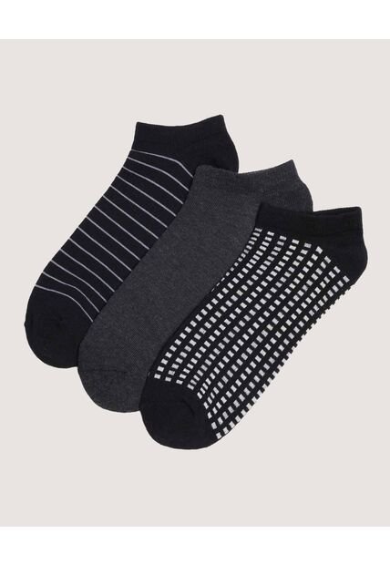 Medias X3 Para Hombre Invisible Color Negro Marca Ostu #60980351