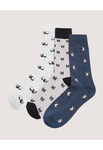 Medias X3 Para Hombre Caña Larga Color Negro Marca Ostu #60980339 Ostu