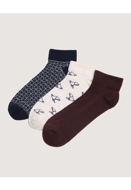 Medias X3 Para Hombre Tobillera Color Negro Marca Ostu #60980346