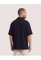 Camisa Manga Corta Resort  Para Hombre Negro Ostu de Ostu