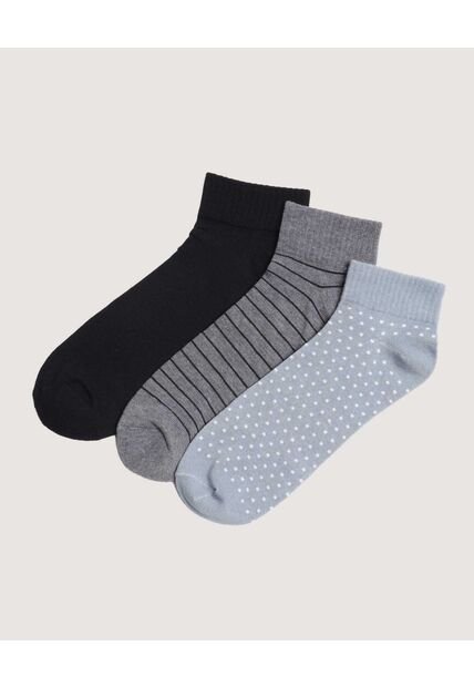 Medias X3 Para Hombre Tobillera Color Negro Marca Ostu #60980344