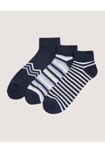 Medias X3 Para Hombre Tobillera Color Negro Marca Ostu #60980341