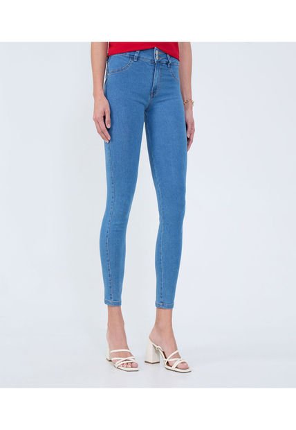 Jean Para Mujer Push Up Color Azul Medio Marca Ostu #40160535
