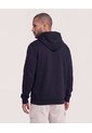 Hoodie Con Estampado  Para Hombre Negro Ostu de Ostu