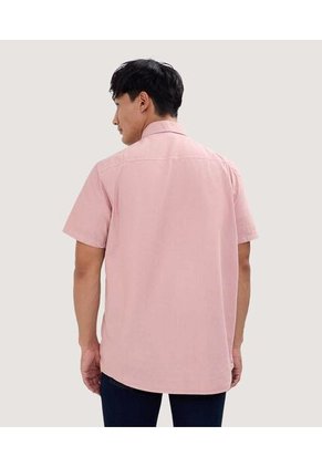 Camisa Para Hombre Manga Corta Con Bolsillo Color Rosado  Marca Ostu #60010681