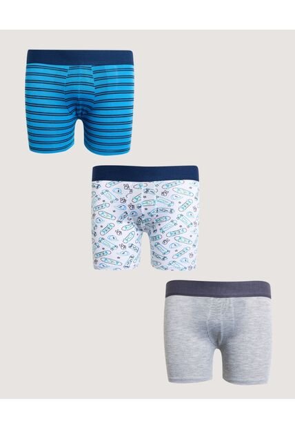 Boxer X3 Infantil Niño Filete Medio Color Negro Marca Ostu #80000104