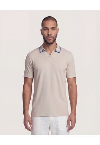 Polo  Para Hombre Cuello Tejido Sin Bolsillo Color Avena Marca Ostu #60119071 Ostu