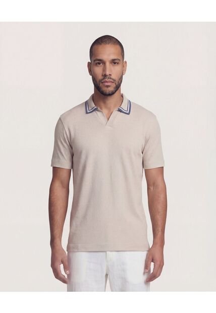 Polo  Para Hombre Cuello Tejido Sin Bolsillo Color Avena Marca Ostu #60119071