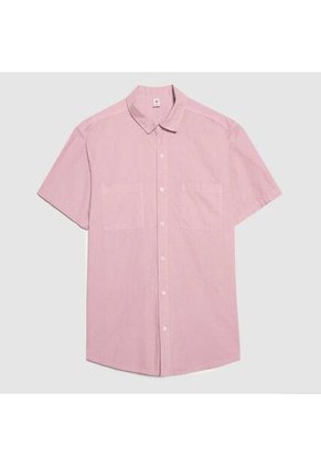 Camisa Para Hombre Manga Corta Con Bolsillo Color Rosado  Marca Ostu #60010681
