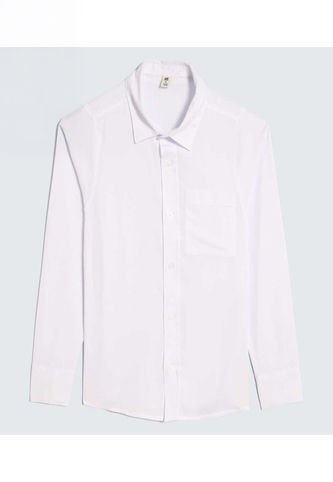 Camisa Para Niña Manga Larga Color Blanco Marca Ostu #90010013 Ostu